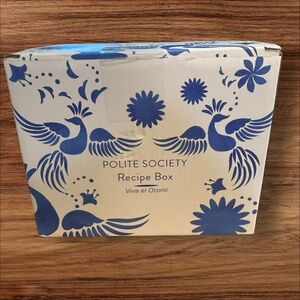 NIB Polite Society Tin Recipe Box